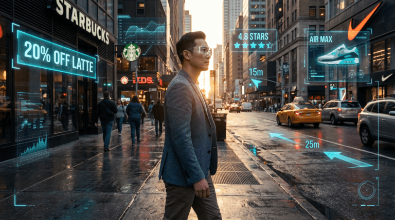 Digital AR billboards on Street