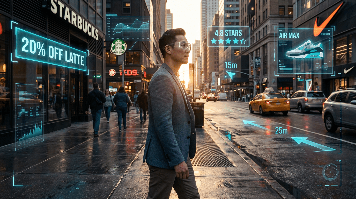 Digital AR billboards on Street